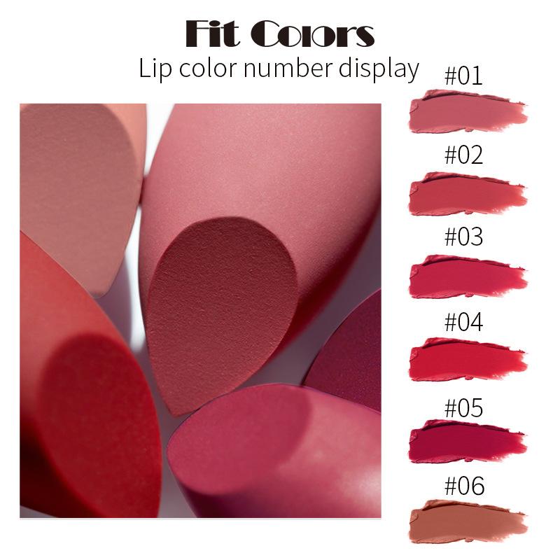 6 Color Mini Capsule Matte Lipstick Velvet Finish Transfer Proof Hydrating Formula Long Lasting for Daily Use Travel Korean
