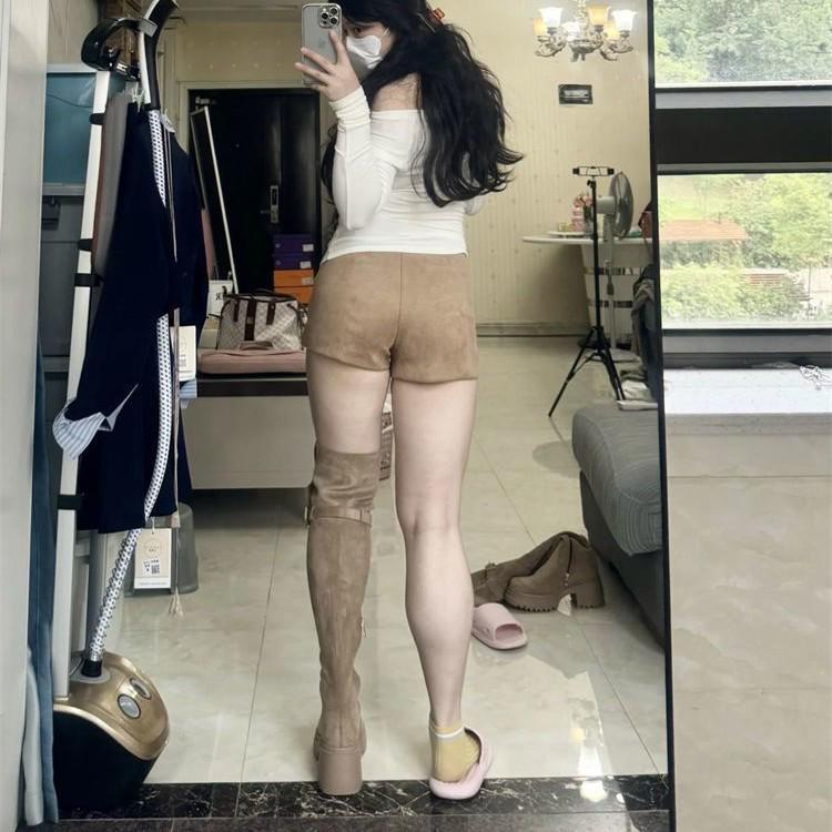 Petite Women’s Fold-Down Hidden Heel Over-the-Knee Boots – Myllard Autumn/Winter Thick-Soled Style