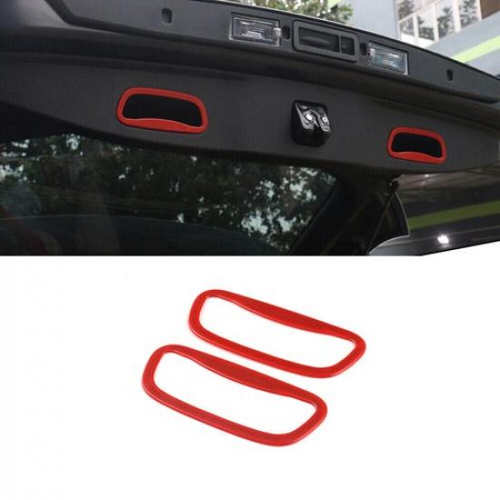 Inner Tailgate Rear Door Switch Trim 2PCS For Jeep Cherokee 2014-2018 Bright Red