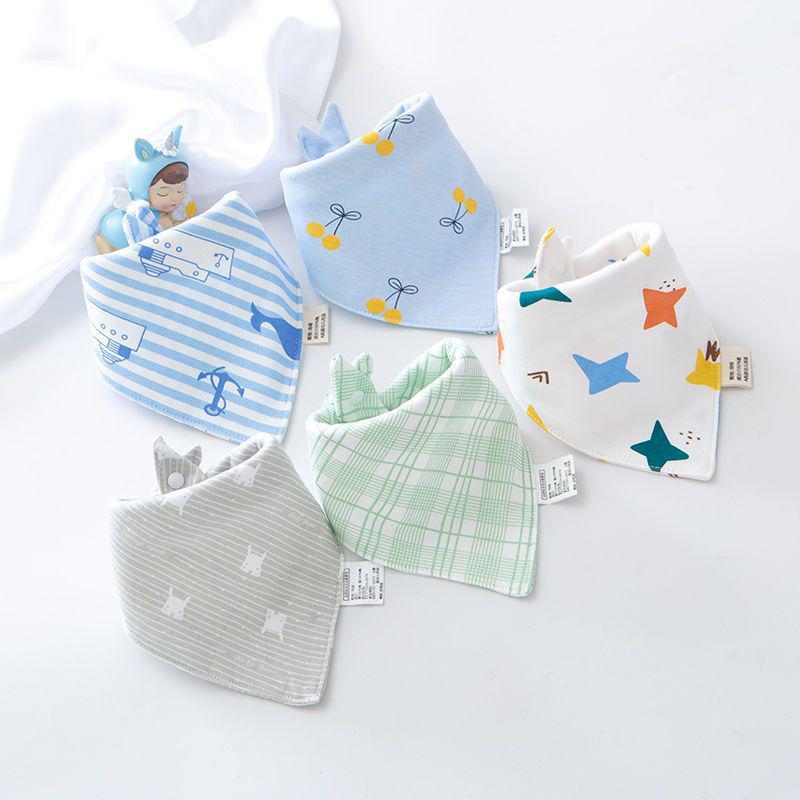 Unisex Triangle Baby Bibs: Pure Cotton, Waterproof, Super Soft, Double Snap, Scarf Wrap