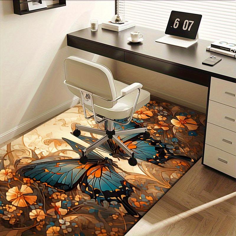 1pc. Butterfly Garden Floral Rug - Home Decor Carpet, Office Mat, Outdoor Rug Gift for Nature Lovers
