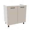 Lower Kitchen Cabinet Under the Sink 80 Capri Body White Front Cashmere Matte