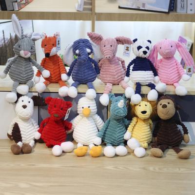 Striped Animal Plush Doll Creative Animal Doll Grabber Doll Clothing Accessories