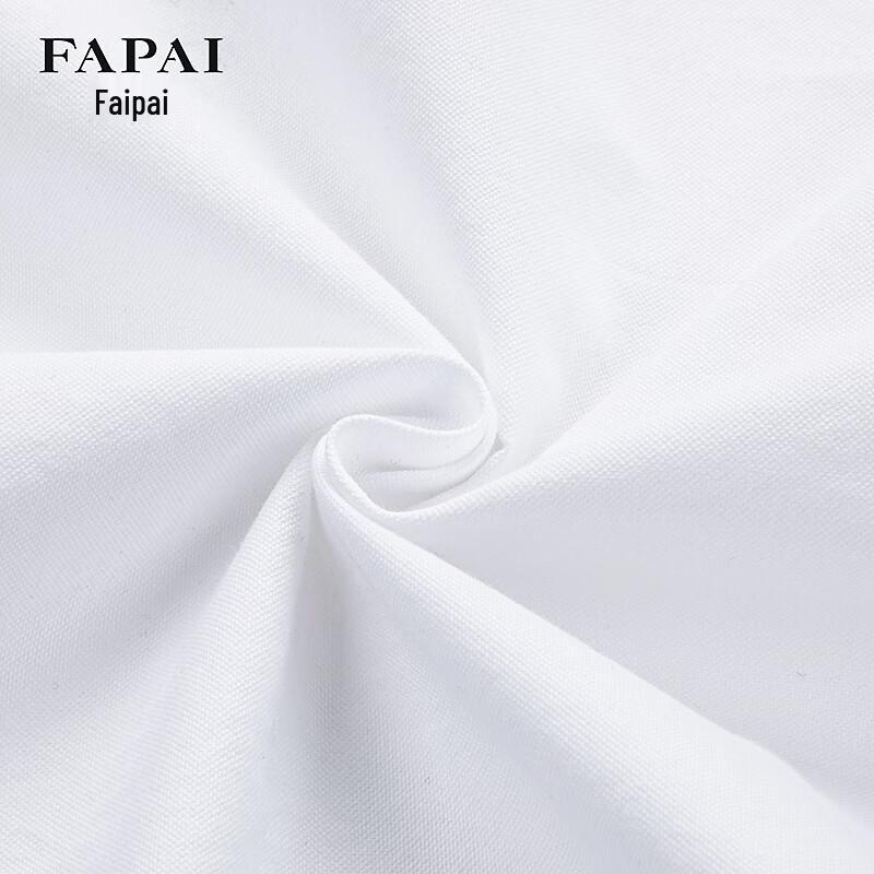 FAPAI Men's 100% Cotton Oxford Solid Long Sleeve Casual Shirt