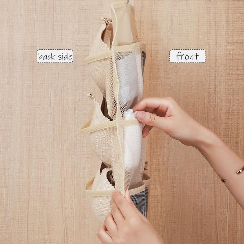 Household Double-Sided Close Fitting Clothing Storage Bag Dormitory Household Wardrobe Foldable Underwear Sock Storage Bag