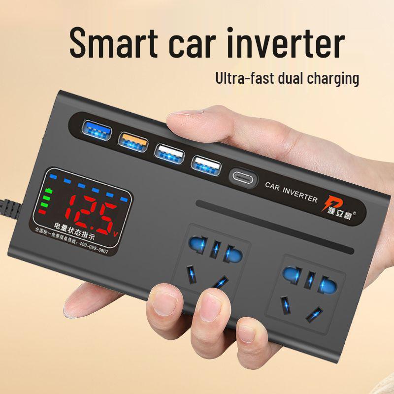 Universal Car Inverter 12V/24V to 220V Power Socket for Sedan/Truck Charging