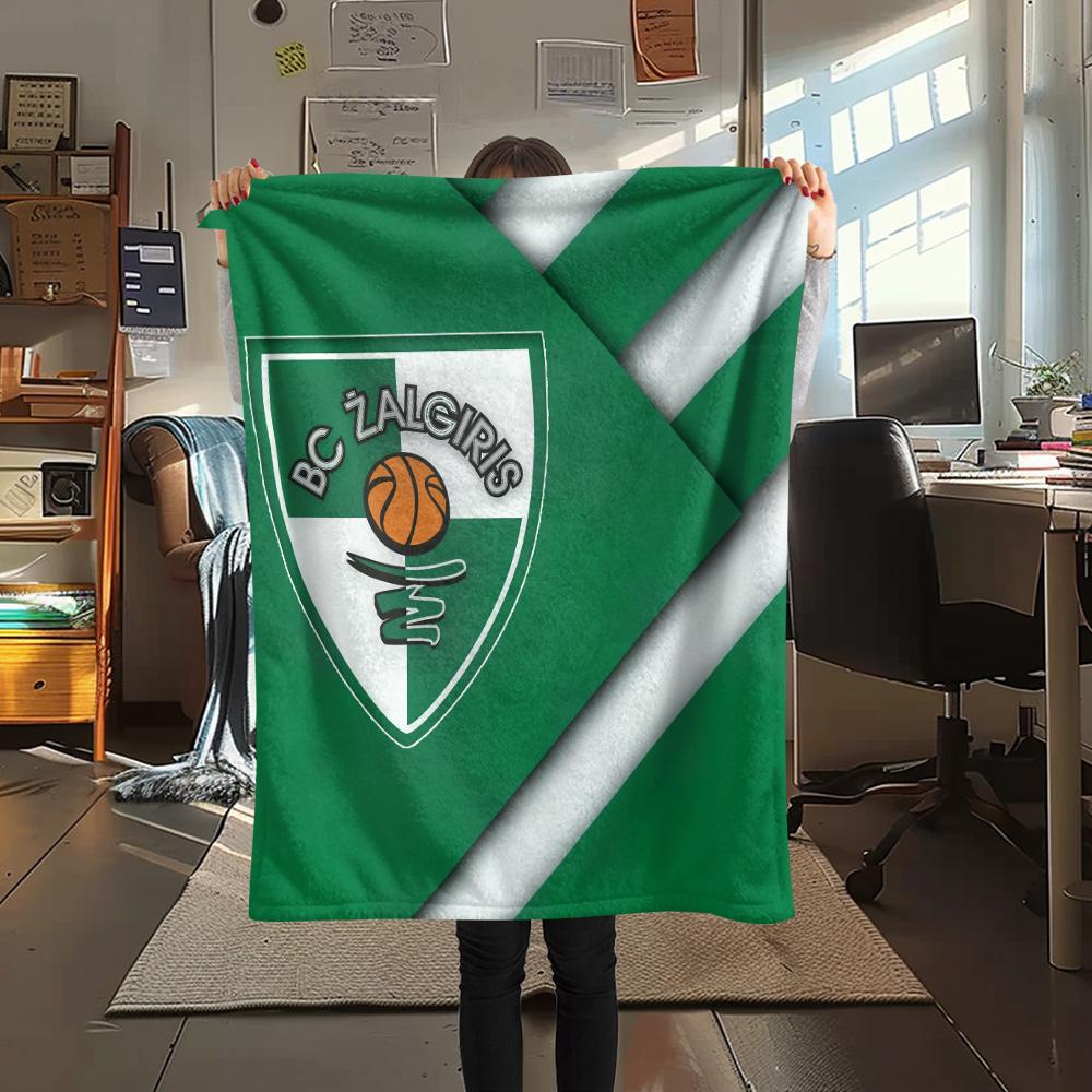 BC Žalgiris  Print Flannel Blanket, High quality Comfortable for All Seasons, Home Decor, Warmth and Comfort