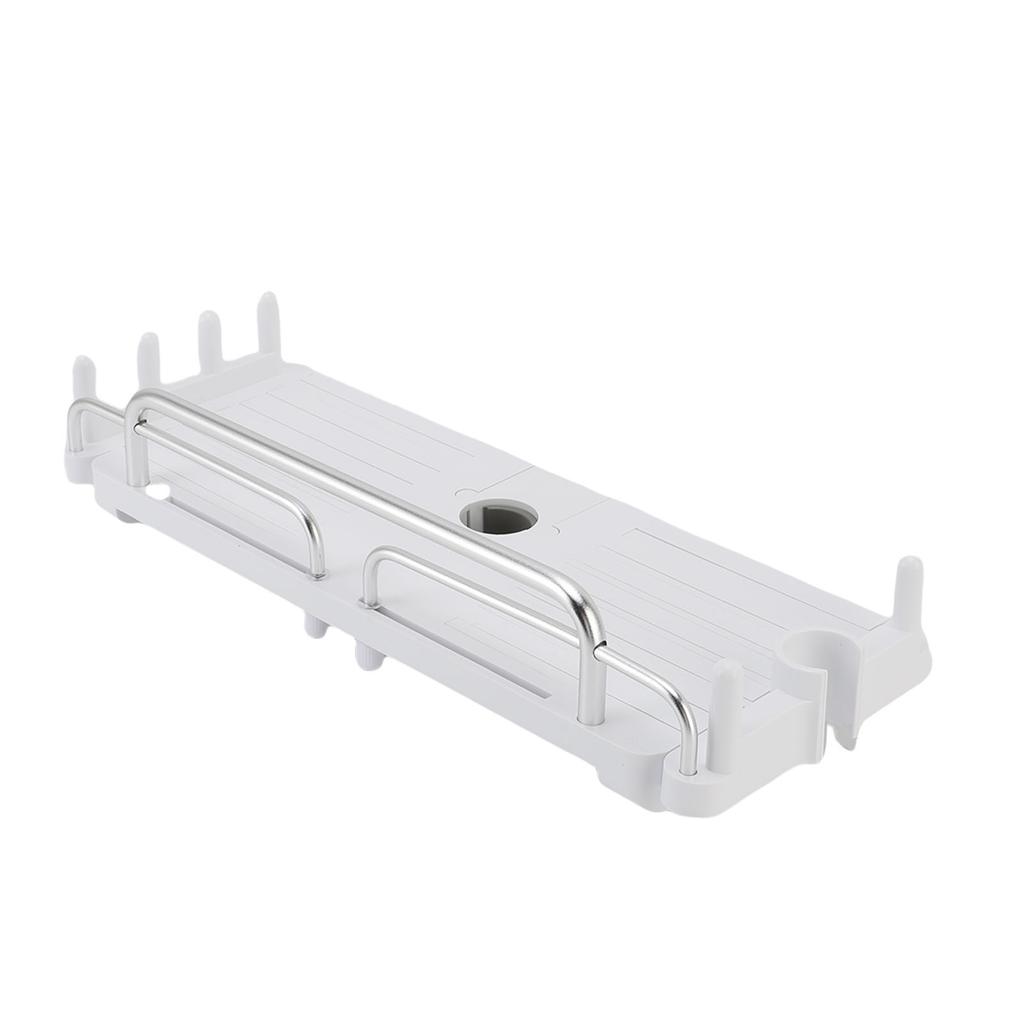 Extendable Shower Shelf Liftable Shower Organizer Rack Holder with Towel Bar for Bathroom