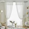 1PC 10-20% Light Blocking Transparent Lace Floral Wave Bottom Curtain for Living Room Bedroom Balcony Home Decor LOZUJOJU