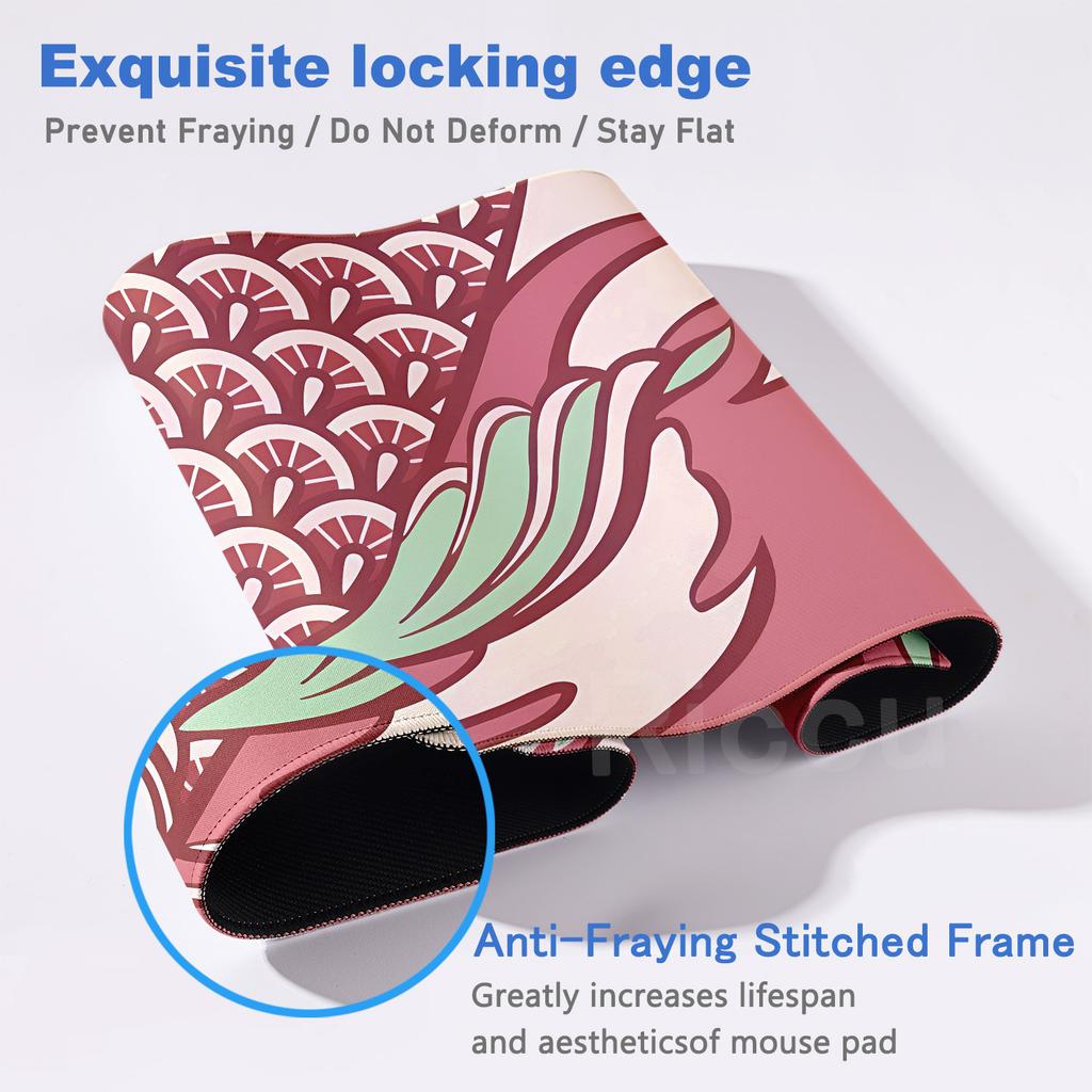 XXL HD Printing Large Desk Mat Mouse pad Japanese-style Koi Fish Cloud Gaming Keyboard 40x90cm MousePad Extended protective Pads