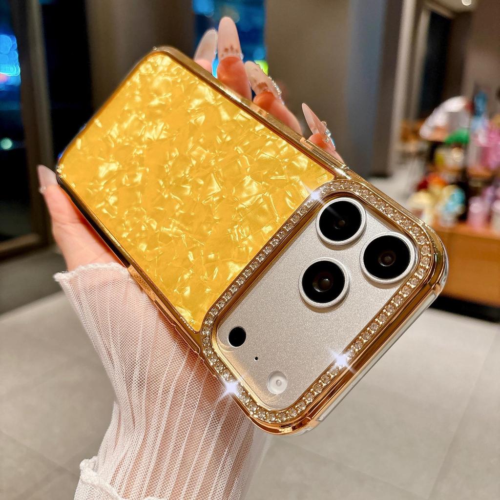 Rhinestone Electroplated Phone Case for iPhone 17 Pro Max – Shiny, Anti-Fall Soft Shell Cover