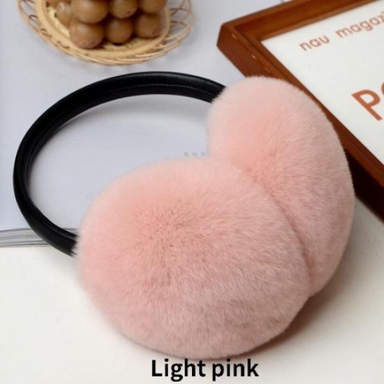 Women Warm Faux Rabbit Fur Earmuffs Plush Ski Ear Warmer Cover Earflap Winter