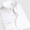 Herren Hemd Button-down Kragen Formell Business Langarm Lässig Koreanische Mode Slim Fit Männliche Designer Hemden Weiß