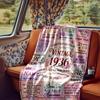 Vintage 1936 Celebration Lightweight Blanket Soft Cozy Perfect For Sofa Couch Office Bed Picnics Ideal For All Seasons Modern Style Ideal Gift For