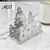 Metal Paper Towel Dispenser Christmas Tree Napkin Holder, Stainless Steel Vertical Stand, Holiday Dining Table Centerpiece Decorative for Party Modern