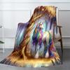 [1pc Unicorn Blanket] 1pc Colorful Unicorn Soft Blanket | Warm and Comfortable Throw for All Seasons, Great for Sofa, Bed