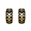 925 Plated  Jewelry Set for Woman Black Gold Enamel Ring Earrings Necklace Set Simple Party Earrings Women's Accessories