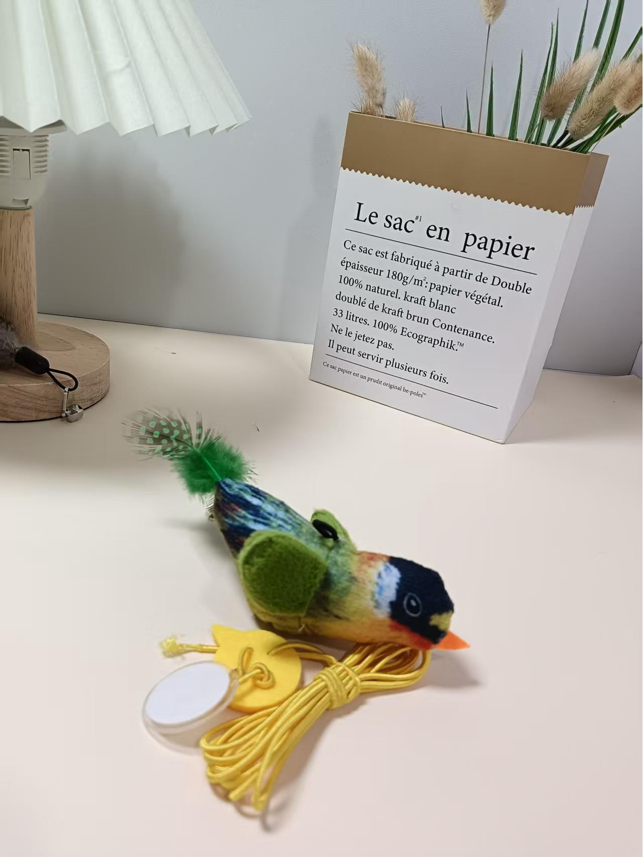 

Интерактивная игрушка для кошек «Чирикающая птичка»: Устойчивый к укусам, с кошачьей мятой, подвесная функция для самостоятельного развлечения для кошек и котят зелёный/изумрудный