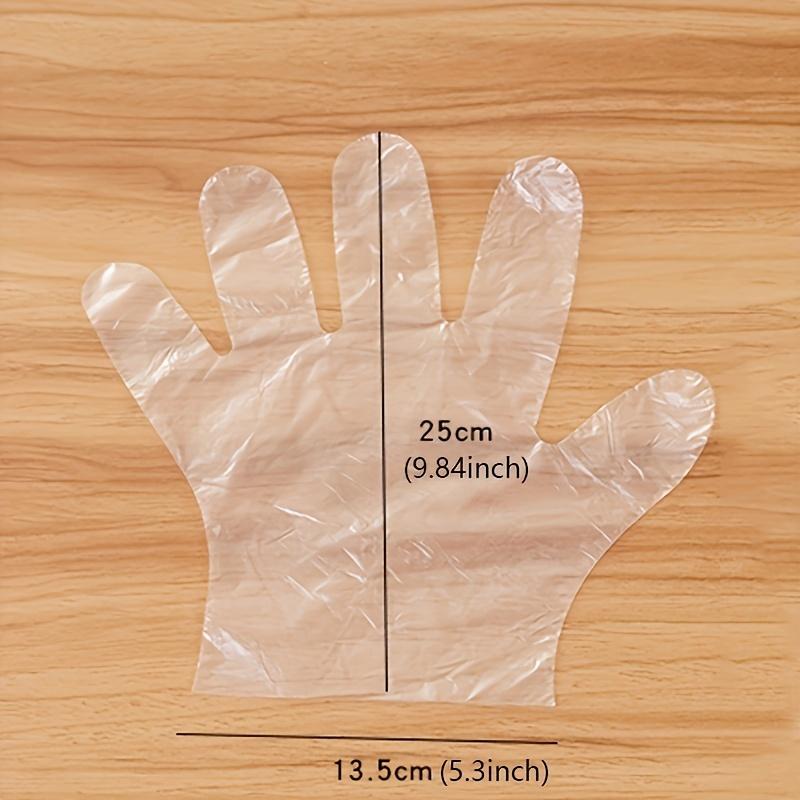 200pcs Disposable Gloves Plastic Gloves Transparent Eco-friendly Cleaning Gloves For DIY Cooking Kitchen Accessories Boxed