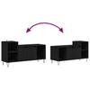 TV Stand Black Oak Effect 100 x 35 x 55 cm Particleboard