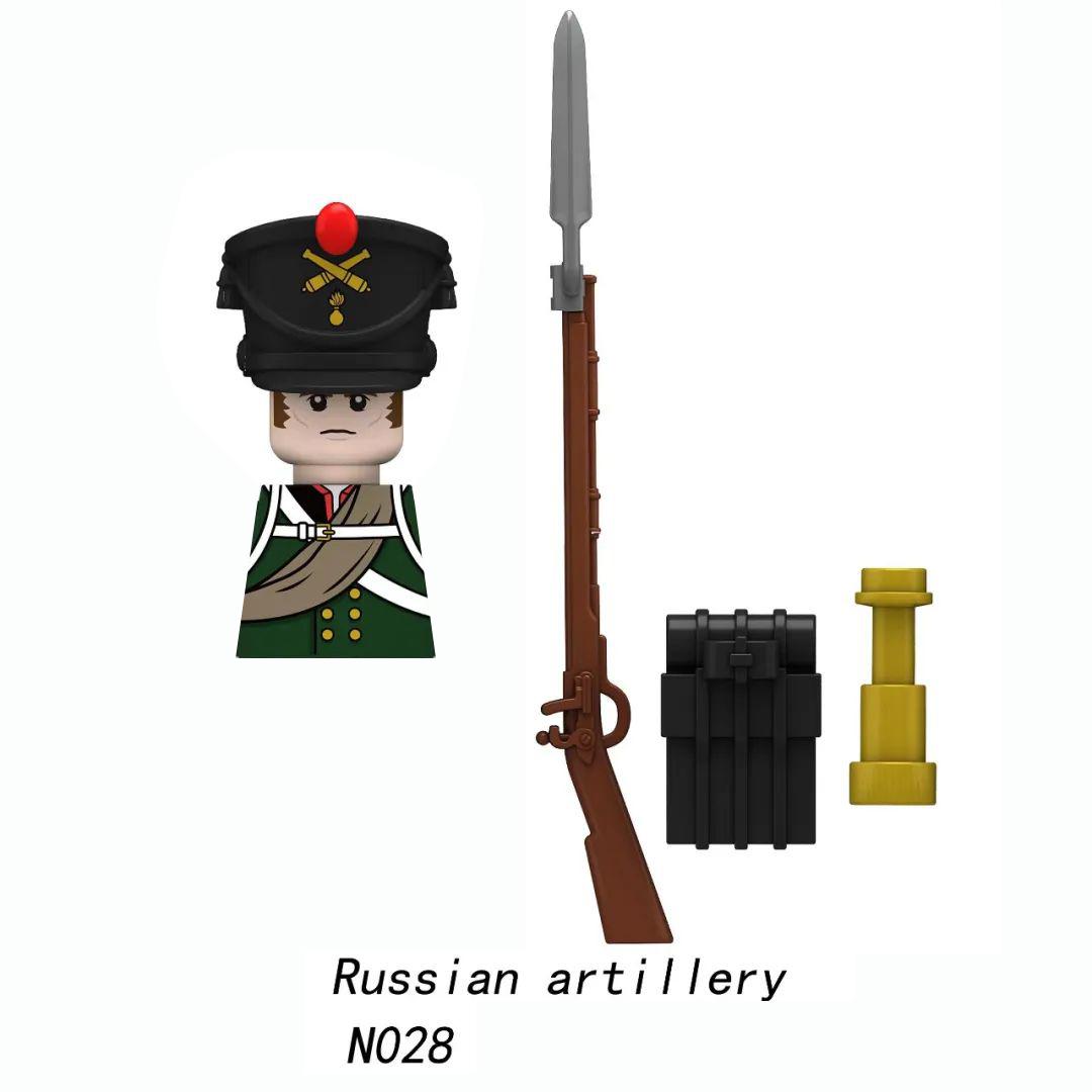 

Военные Наполеоновские Французские Русские Артиллерийские Фигурки Строительные Блоки Средневековый Рыцарь Солдат Гвардия Армия Пистолет Оружие Кирпичи Игрушка Мальчик