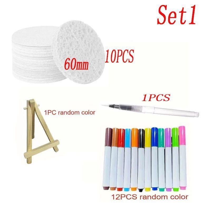 1 Set Diy Drawing Art Educational Craft Sponge Canvas Board Handicraft Toy 3D Magic Puffy Foam Texture Painting Paper For Kids