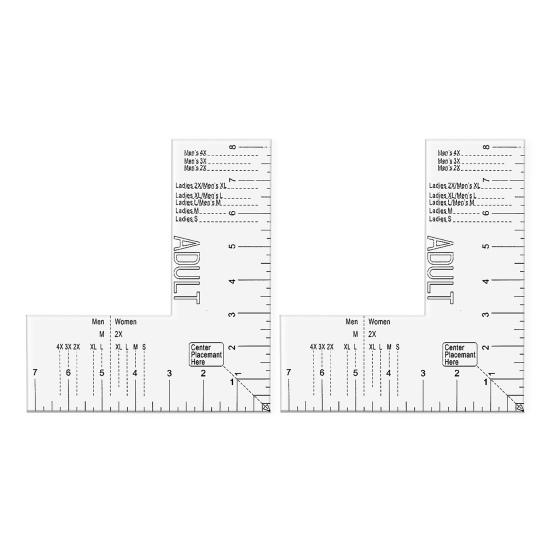 T-shirt Chest Logo Guide Ruler Left Chest Logo Placement Tool Clear Acrylic Sewing Ruler Embroidery Placement Guide