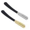 Barber Manual Beard Trimmer Holder Zinc Alloy Silicone Handle Straight Manual Beard Shaving Trimmer 