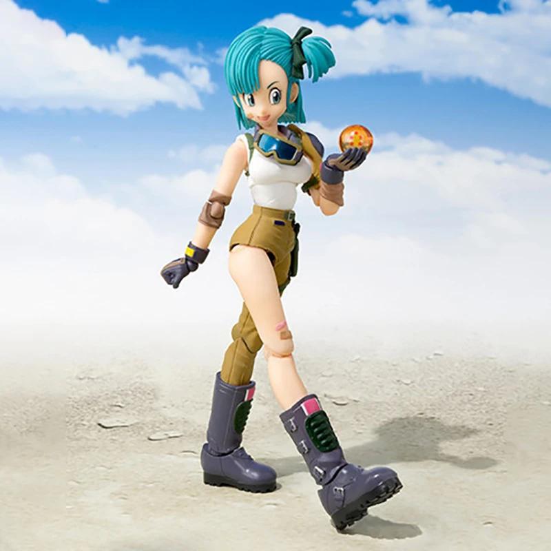 13.5cm SHF Anime Dragon Ball Figures Bulma Action Figure Movable PVC Collection Doll Bulma Figurine Model Toys for Child's Gifts