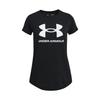 Live Sportstyle Letter Logo Print Crew Neck Short Sleeve T-Shirt Kids Tops Black 1361182-001