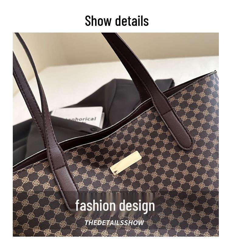 2025 Women's Large Capacity Vintage PU Tote Shoulder Bag