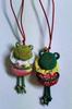Set of 2 Frog Amulet Chirimen Craft Kit Charms,