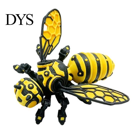Desktop-Ornament für das Büro, Gelenkige Bienenstatue, 3D-gedruckte bewegliche Gelenke Insektenfigur, Auto-Roboter Armaturenbrett und Schreibtisch-Dekoration, Leichtgewicht