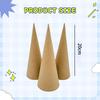 3x Paper Mache Cones, Cardboard Cones Party Supplies, DIY Christmas Tree Decoration Open Bottom for