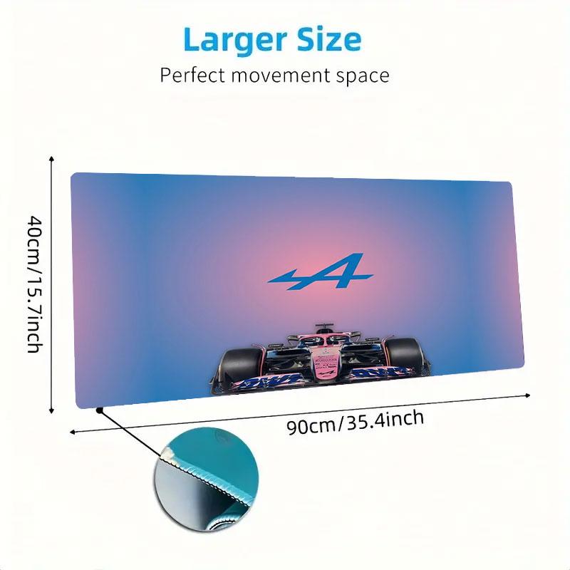 Alpine F1 Large Size Mouse Pad Large Gaming Table Cushion Non-slip Laptop Tablet Big Mousepad XXL Mat Mini PC Playmat With Lock Edge