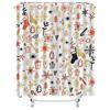 Tu Christmas Shower Curtain Holiday Festive Pattern Waterproof Bathroom Decor Farmhouse Style Xmas Holiday Home Decor Gifts