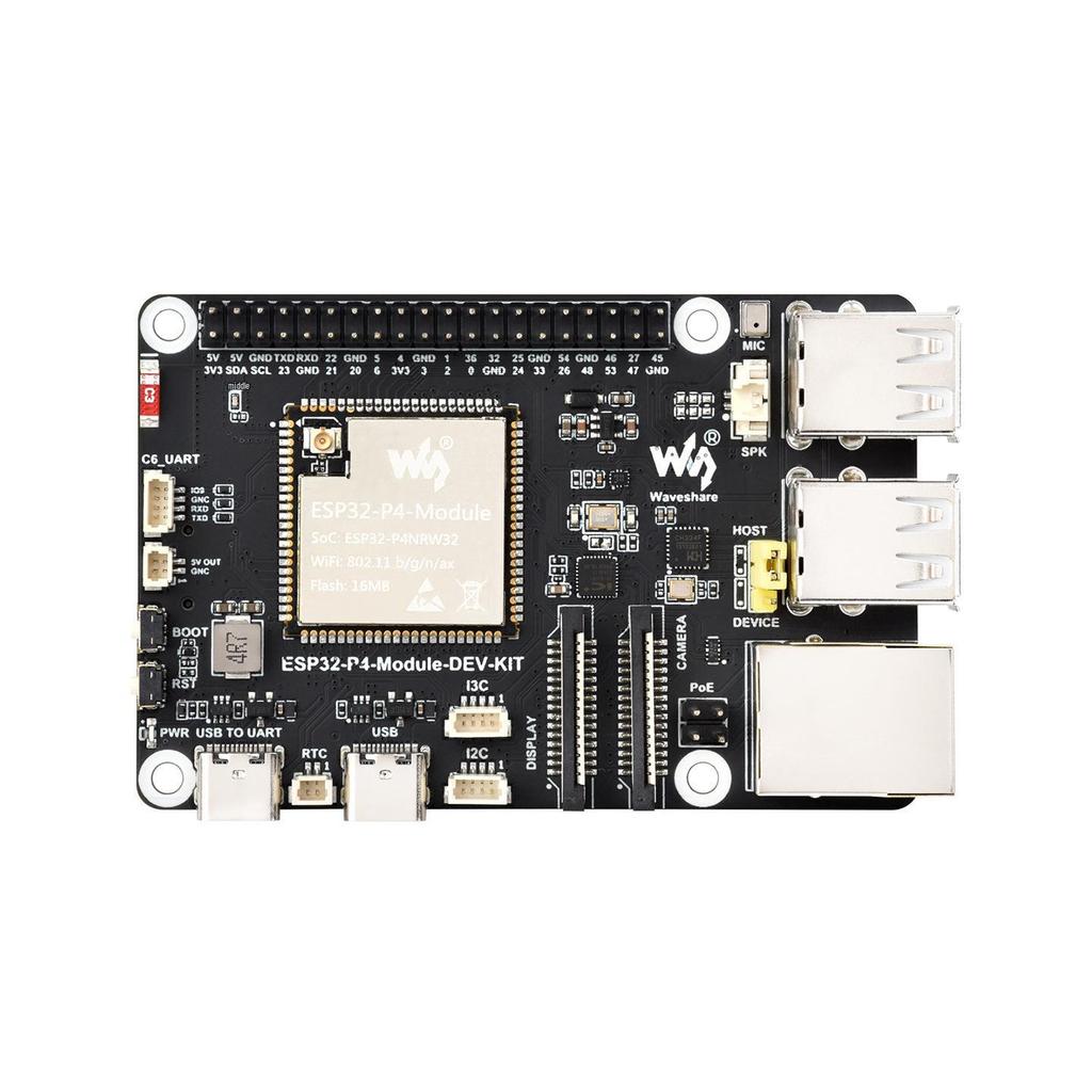 ESP32-P4 Development Board: ESP32-C6 with 100M Ethernet, POE, Camera, Wi-Fi 6, Bluetooth 5