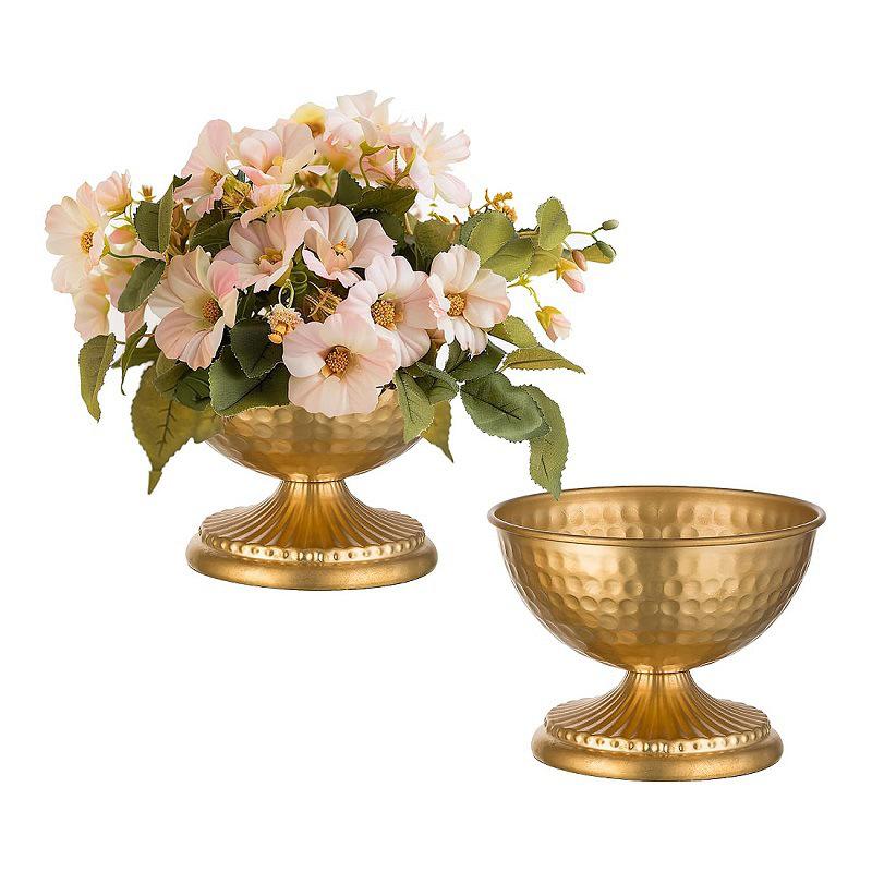 European Gold Metal Flower Pot: Retro Vase for Weddings and Hotel Decor, Dried Flower Arrangement Ornament