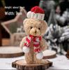 Christmas Floral Teddy Bear Scarf Pendant - Cute DIY Apparel Gift