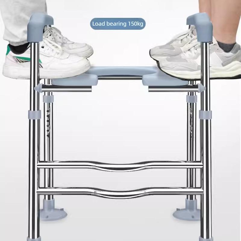 Height Adjustable Toilet Frame Seating And Toilet Heightener Armrest Rack Elderly People Care Household Seating Chair Lifter