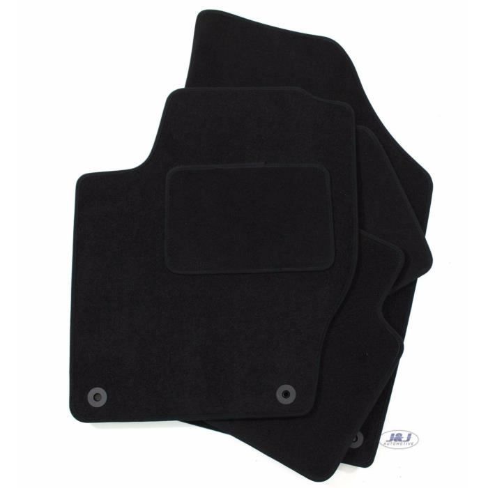 Tapis De Sol Noir Velours - J&amp;J AUTOMOTIVE - Peugeot 308 2007-2013 - Sur Mesure - Antidérapant - Imperméable