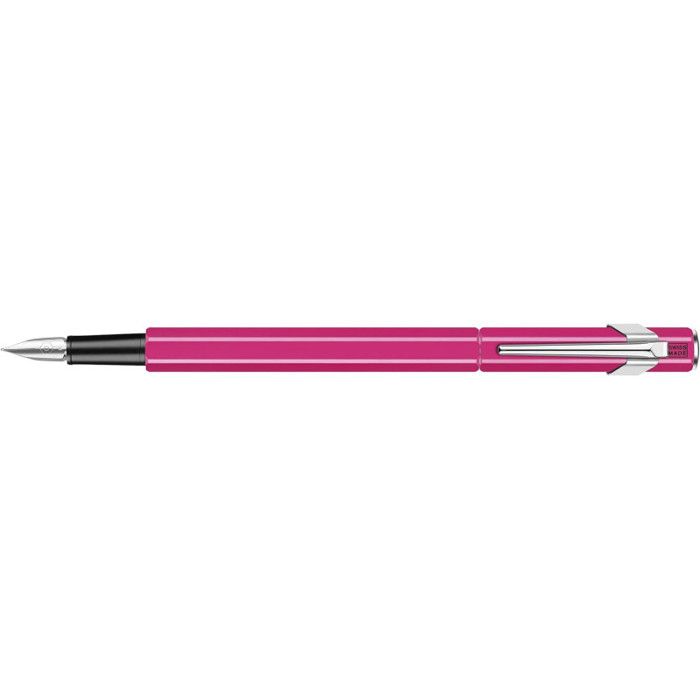 Stylo plume - CARAN D'ACHE - 849 FLUO LINE - Rose - Aluminium - Pointe moyenne