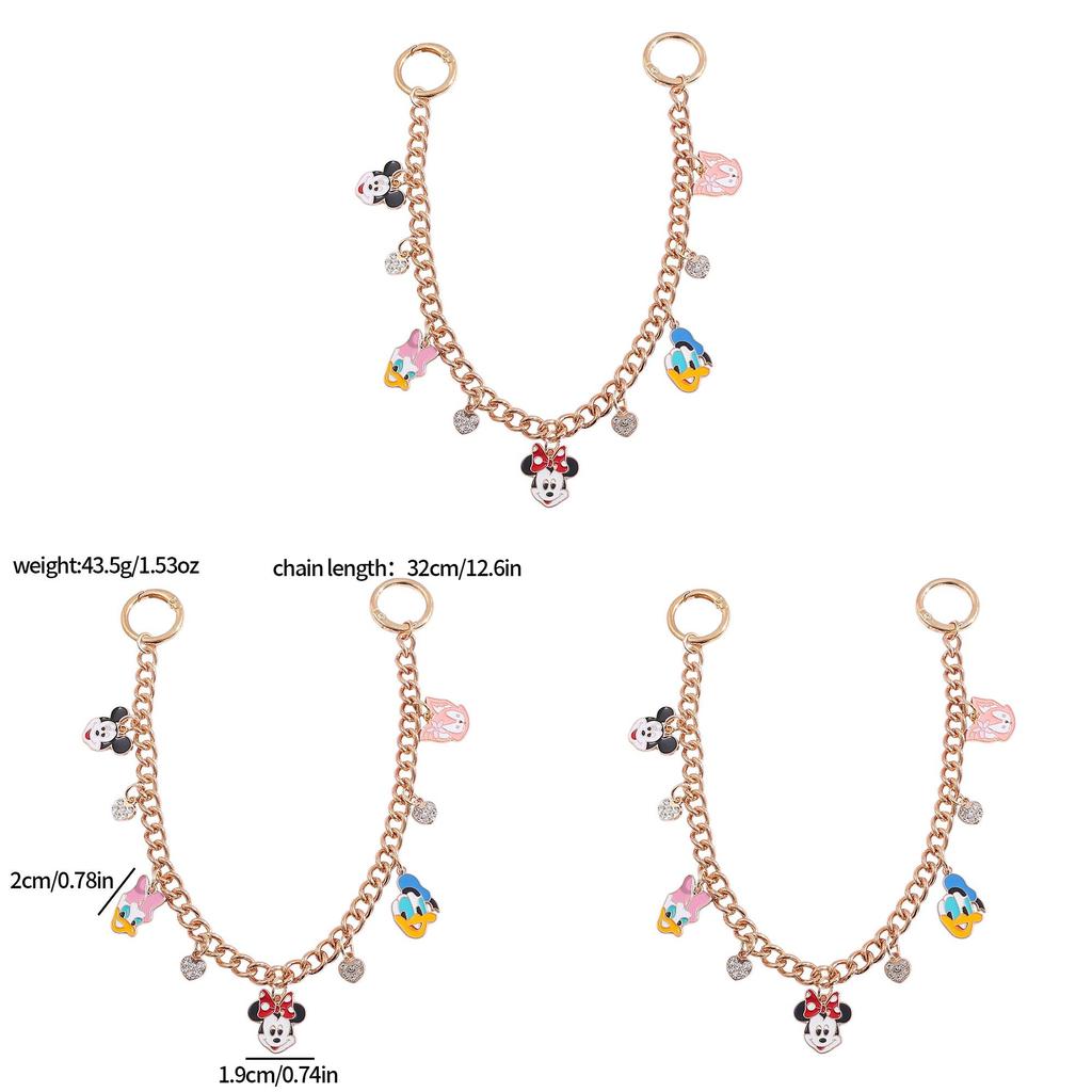 Mickey Maus Handtaschen-Kette mit Zinklegierungs-Anhänger für Damen und Herren Reise-Geschenk