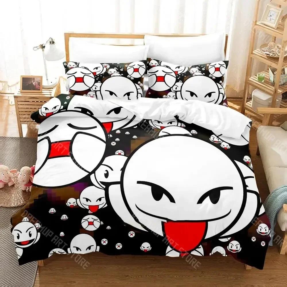 3D Print Hip Hop Smiley Bedding Set Boys Girl Twin Queen King Size Duvet Cover Pillowcase Bed Boys Adult Home Textiles