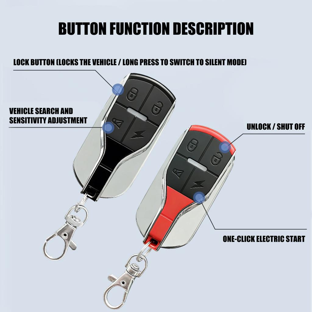 Wireless Bike Alarm with Remote, Rechargeable Loud Bicycles Alarm System Anti Theft Waterproof, Bike Alarms