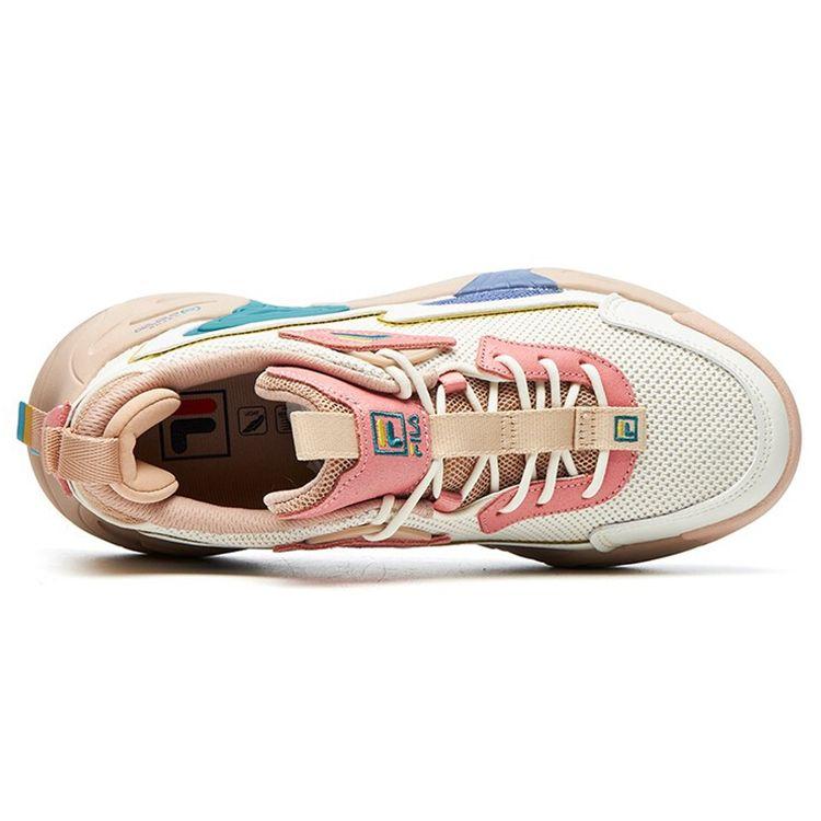 Fila Vortex Fabric Synthetic Leather Trendy Versatile Low-Top Retro Basketball Shoes Women Sneaker Milk-Tea F12W111234FGR