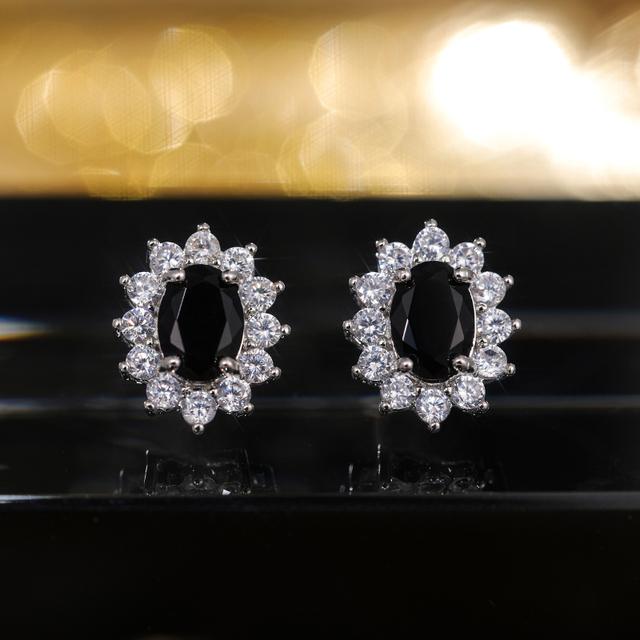 New Sunflower-shaped Colorful Stud Earrings for Women Bridal Engagement Wedding Party Earring Delicate Gift Statement Jewelry