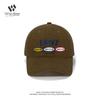 Vintage washed cotton embroidery letter baseball hat men's and women's wide-brimmed sun hat showing face small cap tide