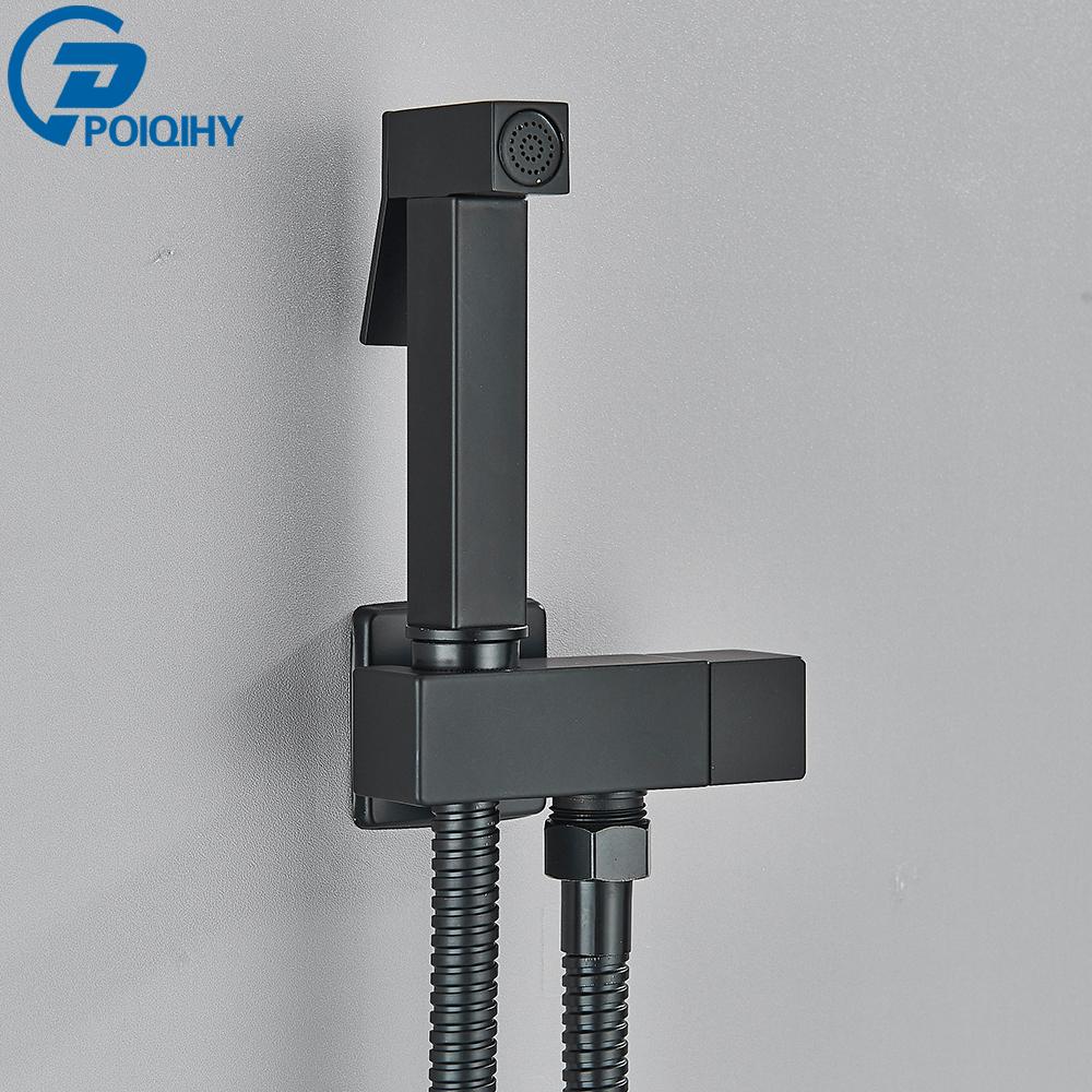 

Chrome Handheld Toilet Bidet Faucet Stainless Steel Bidet Shower Hygienic Shower Wall Shower Woman Cleaner Cold Water Only матовый черный