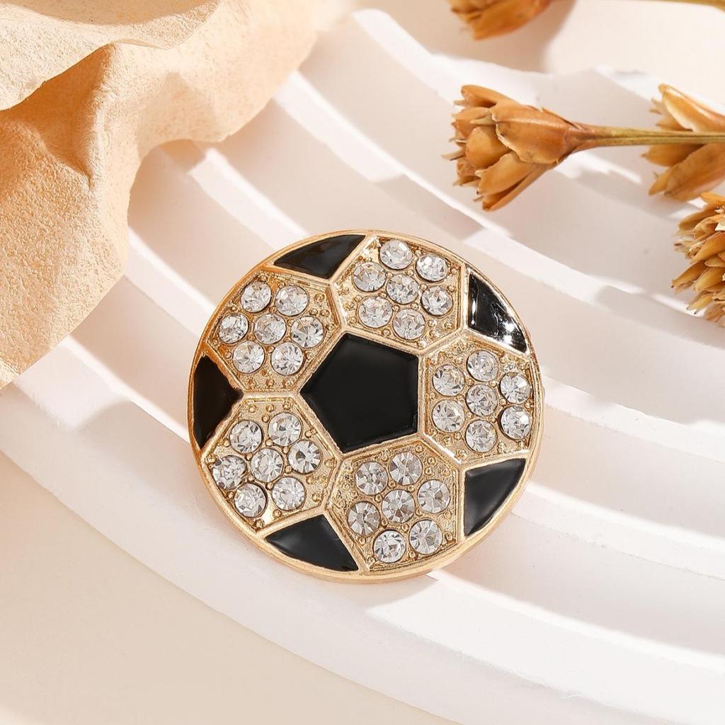 Rhinestone Sports Brooch: Basketball, Football, Baseball & Rugby Fashion Accessory for Clothing and Hats